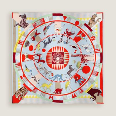 【首元の差し色に】HERMES カレ 90 Le Carrousel du Tigre  Le Carrousel du Tigre Royal scarf 90 | Hermès Mainland China